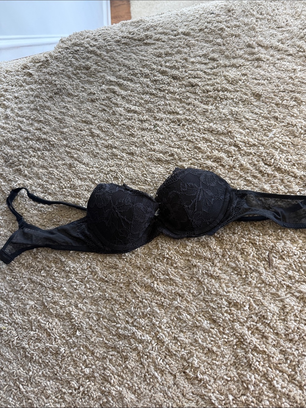 Black Lace Push-Up Bra - Women Intimates